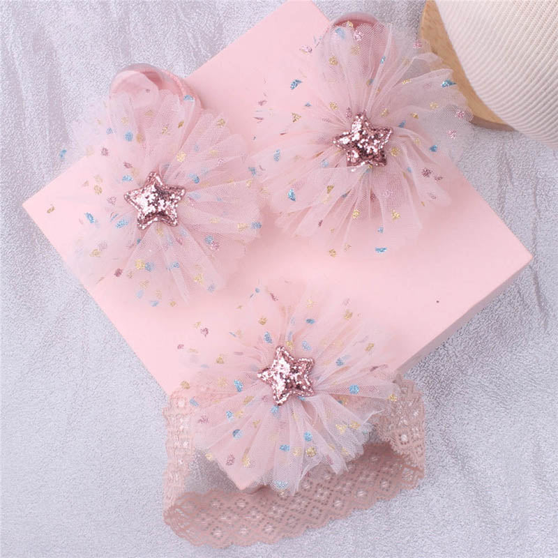 1 Set Xmas Gift Cute Flowers Baby Girls Headband Socks Cartoon Animal Bow Newborn Girls Hair Band Kids Headwear Hair Accessories