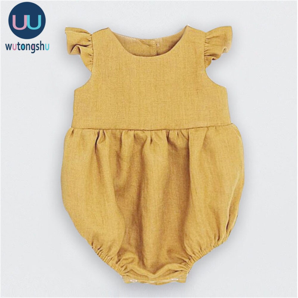 Baby Girl Clothes Baby Romper Cute Linen Cotton