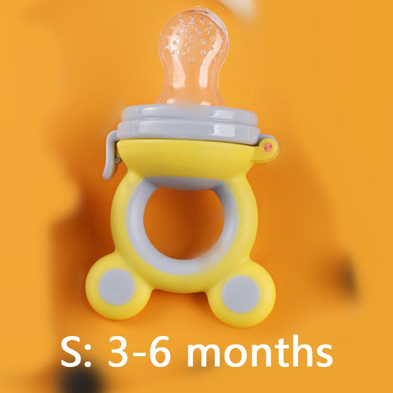 TYRY.HU 1Pc Baby Pacifiers Feeder Cartoon Kids Fruit Food Feeder Nipples Feeding Safe Supplies Nipple Teat Bottle BPA Free