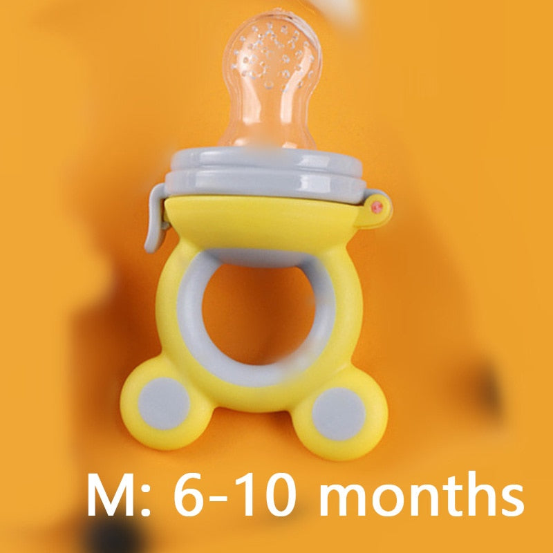 TYRY.HU 1Pc Baby Pacifiers Feeder Cartoon Kids Fruit Food Feeder Nipples Feeding Safe Supplies Nipple Teat Bottle BPA Free