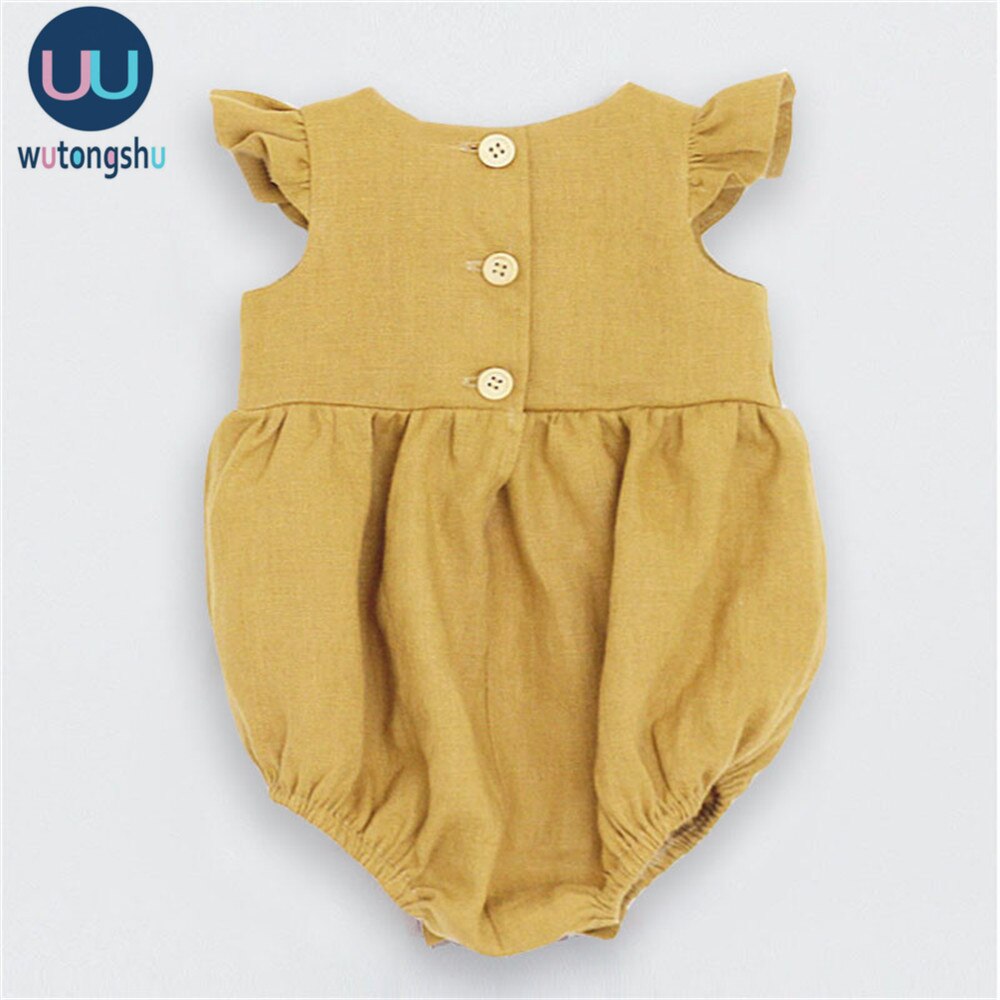 Baby Girl Clothes Baby Romper Cute Linen Cotton