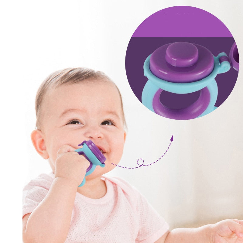TYRY.HU 1Pc Baby Pacifiers Feeder Cartoon Kids Fruit Food Feeder Nipples Feeding Safe Supplies Nipple Teat Bottle BPA Free