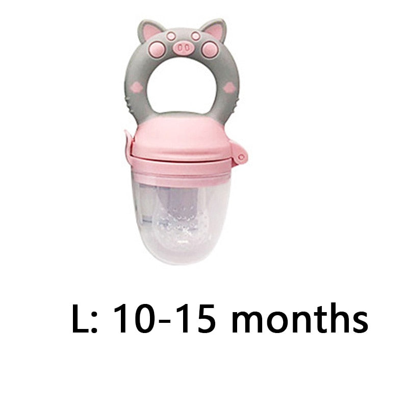 TYRY.HU 1Pc Baby Pacifiers Feeder Cartoon Kids Fruit Food Feeder Nipples Feeding Safe Supplies Nipple Teat Bottle BPA Free
