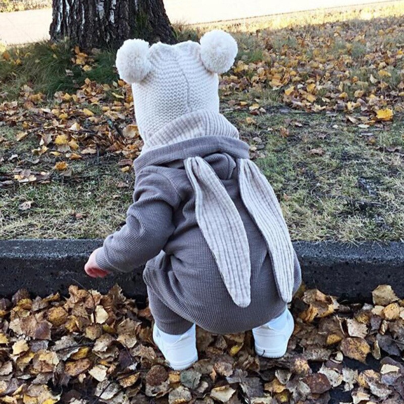 Spring Autumn Baby Rompers Cute Cartoon Rabbit Costume
