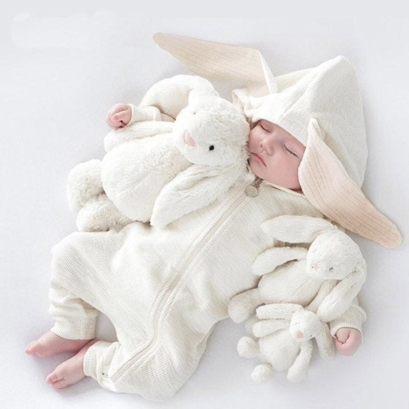 Spring Autumn Baby Rompers Cute Cartoon Rabbit Costume