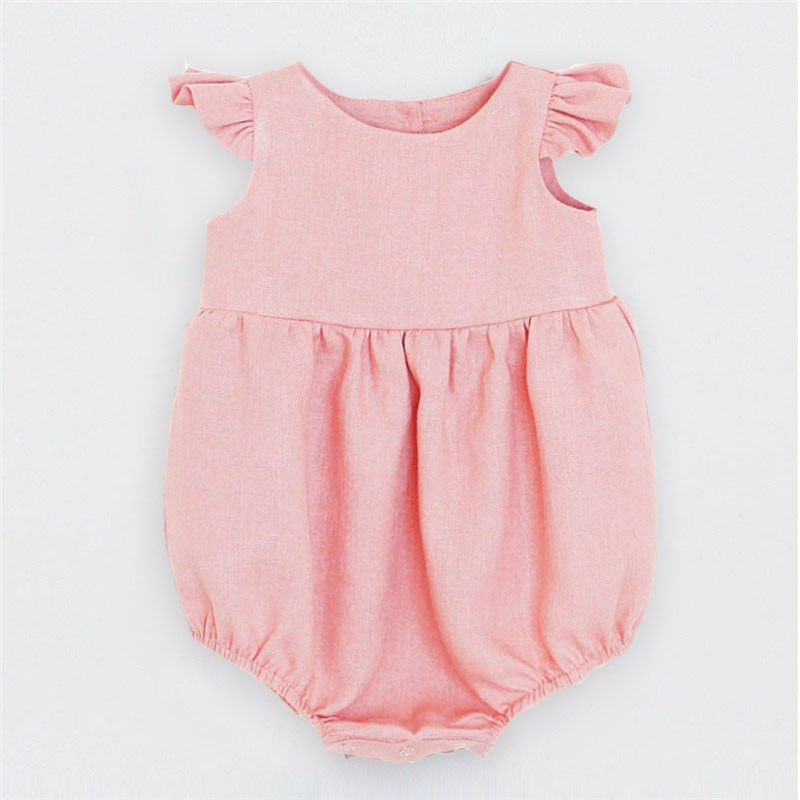 Baby Girl Clothes Baby Romper Cute Linen Cotton