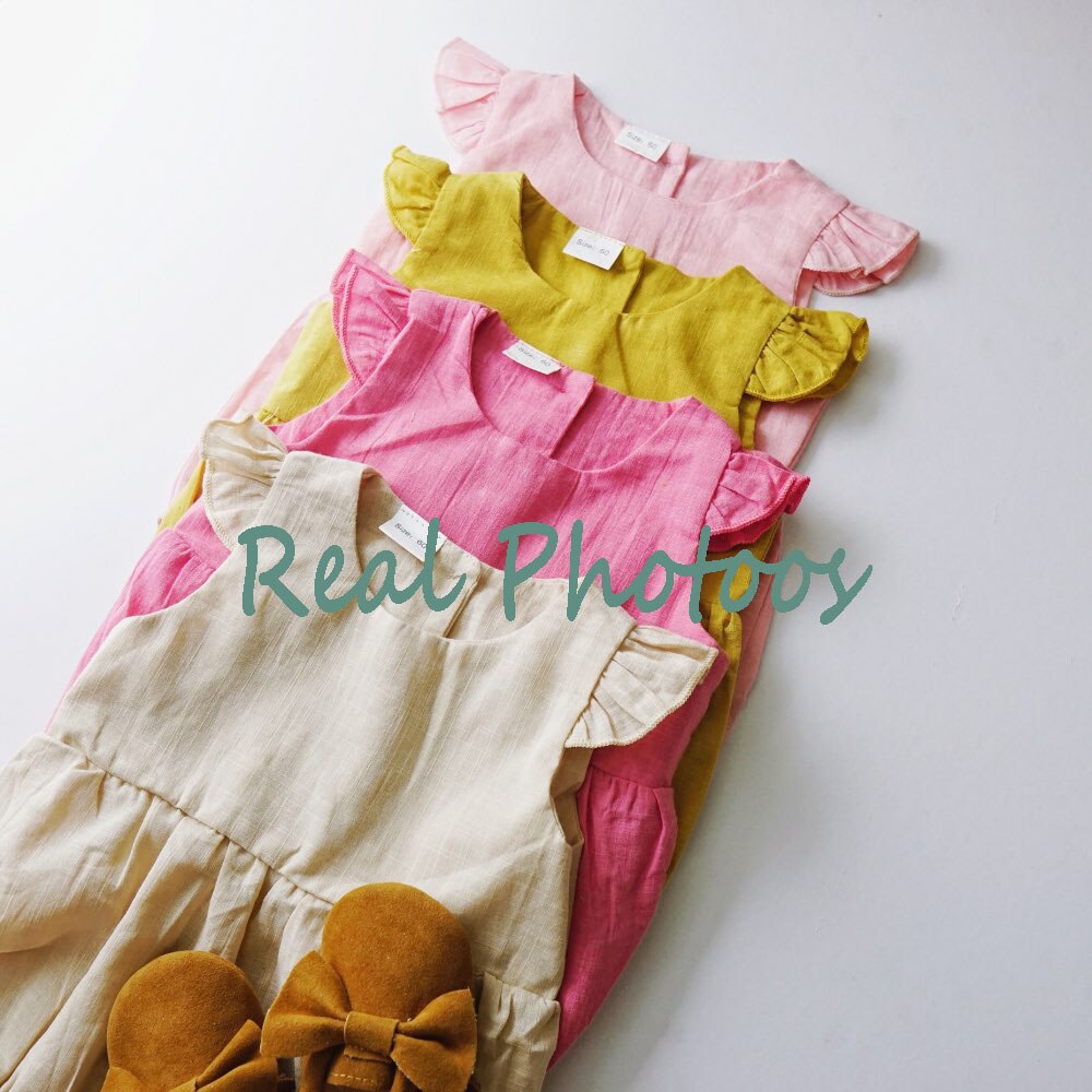 Baby Girl Clothes Baby Romper Cute Linen Cotton