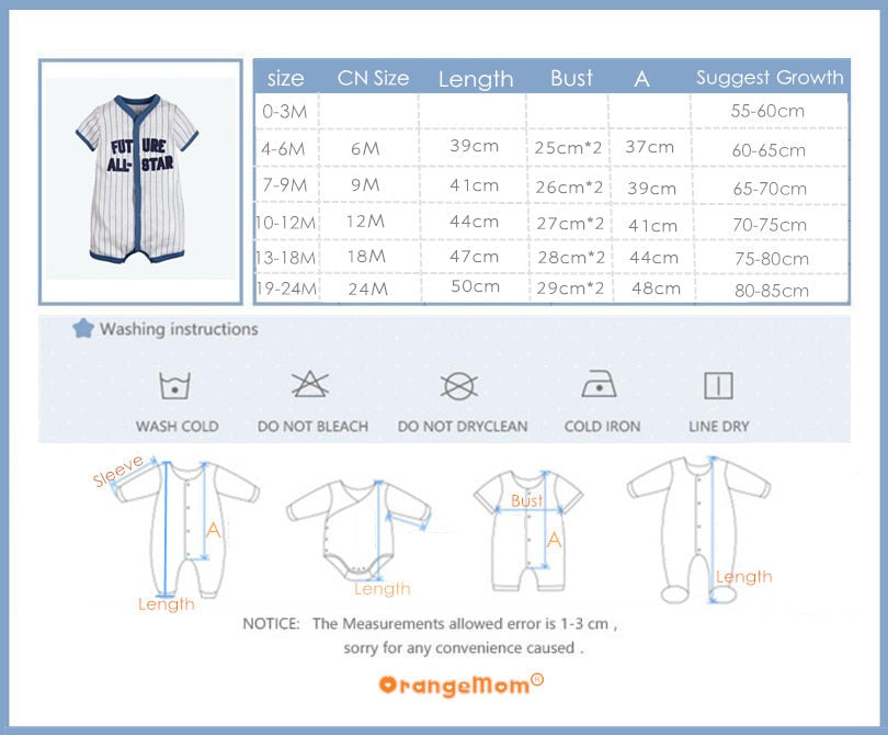 Orangemom Official Store Summer Boys Baby Clothing