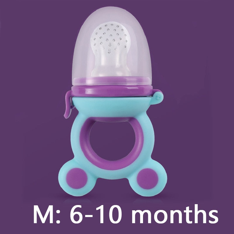 TYRY.HU 1Pc Baby Pacifiers Feeder Cartoon Kids Fruit Food Feeder Nipples Feeding Safe Supplies Nipple Teat Bottle BPA Free