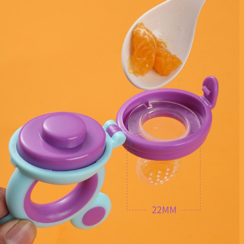 TYRY.HU 1Pc Baby Pacifiers Feeder Cartoon Kids Fruit Food Feeder Nipples Feeding Safe Supplies Nipple Teat Bottle BPA Free