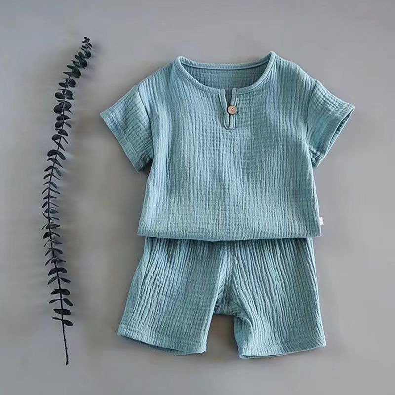 Summer Children Clothes Sets Linen Sports Clothes for Baby Girl Boy