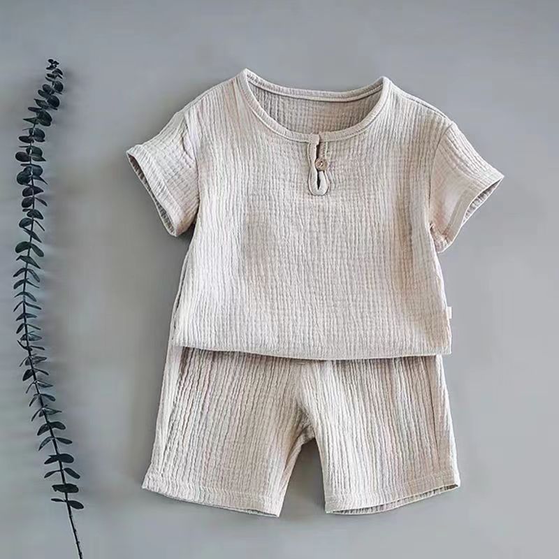 Summer Children Clothes Sets Linen Sports Clothes for Baby Girl Boy