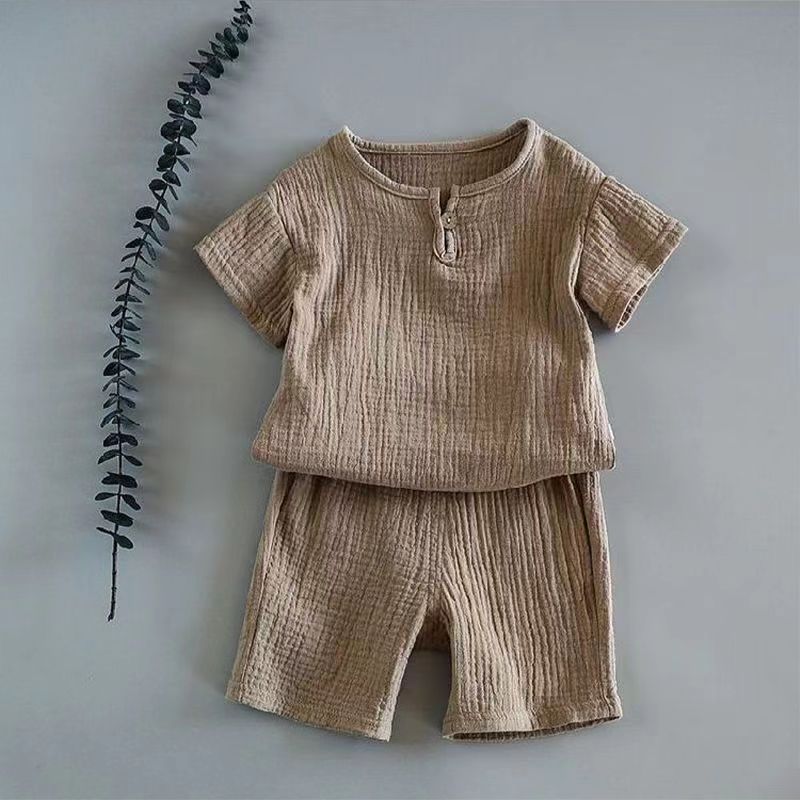 Summer Children Clothes Sets Linen Sports Clothes for Baby Girl Boy