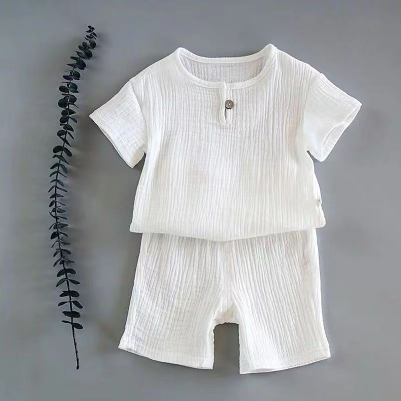 Summer Children Clothes Sets Linen Sports Clothes for Baby Girl Boy