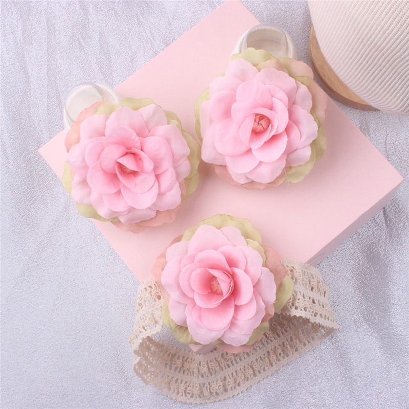 1 Set Xmas Gift Cute Flowers Baby Girls Headband Socks Cartoon Animal Bow Newborn Girls Hair Band Kids Headwear Hair Accessories